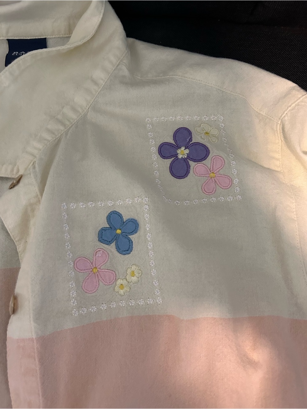 Basic Editions Colorblock Button-Down Shirt - Picture 2 of 4